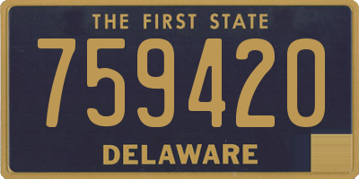DE license plate 759420