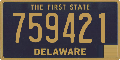 DE license plate 759421