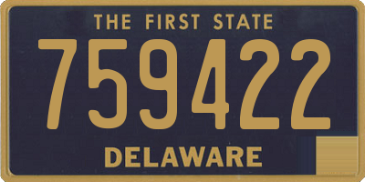 DE license plate 759422
