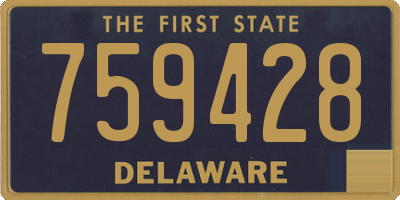 DE license plate 759428