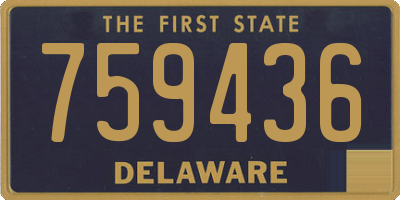 DE license plate 759436