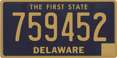 DE license plate 759452