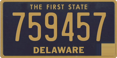 DE license plate 759457