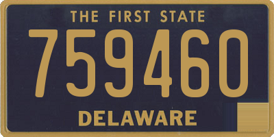 DE license plate 759460