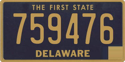 DE license plate 759476