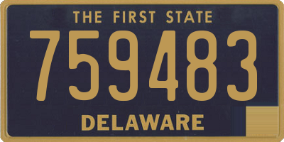 DE license plate 759483