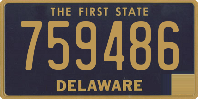 DE license plate 759486