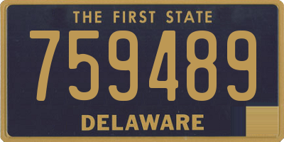DE license plate 759489