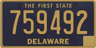 DE license plate 759492