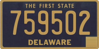 DE license plate 759502