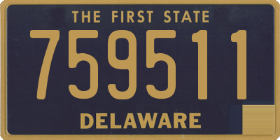 DE license plate 759511