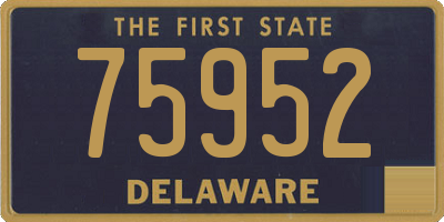 DE license plate 75952