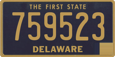 DE license plate 759523