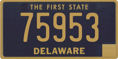 DE license plate 75953