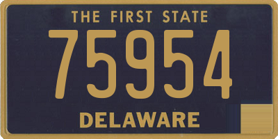 DE license plate 75954