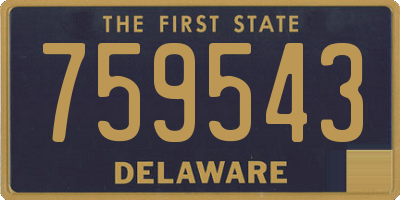 DE license plate 759543