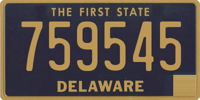 DE license plate 759545