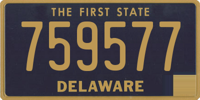 DE license plate 759577