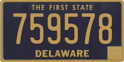 DE license plate 759578
