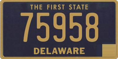 DE license plate 75958