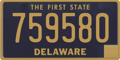 DE license plate 759580
