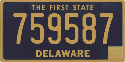 DE license plate 759587