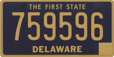 DE license plate 759596