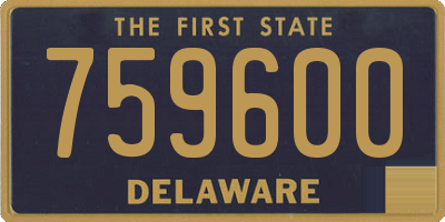 DE license plate 759600