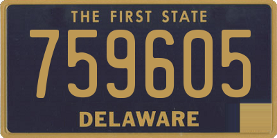 DE license plate 759605