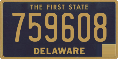 DE license plate 759608