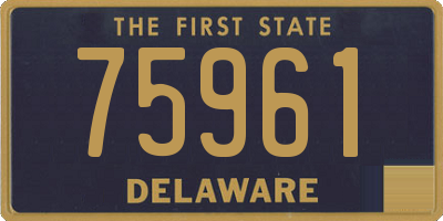 DE license plate 75961