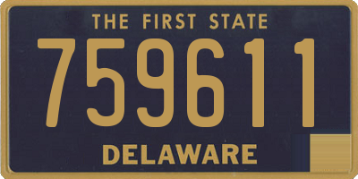 DE license plate 759611