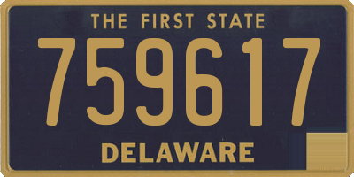 DE license plate 759617