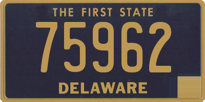 DE license plate 75962