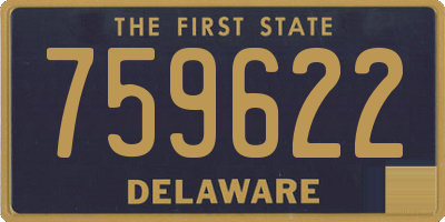 DE license plate 759622