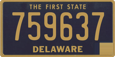DE license plate 759637