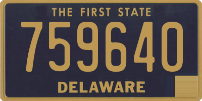 DE license plate 759640