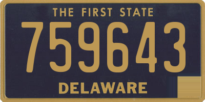 DE license plate 759643
