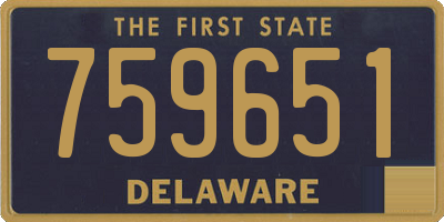 DE license plate 759651