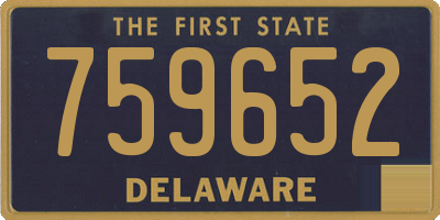 DE license plate 759652