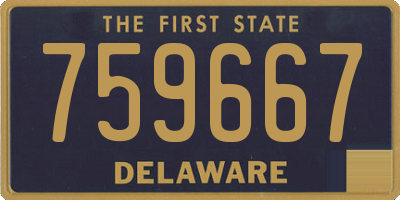 DE license plate 759667