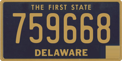 DE license plate 759668