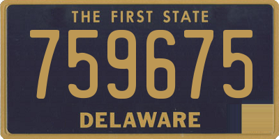 DE license plate 759675