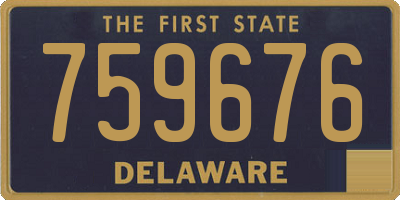 DE license plate 759676