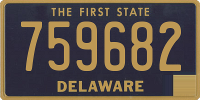 DE license plate 759682