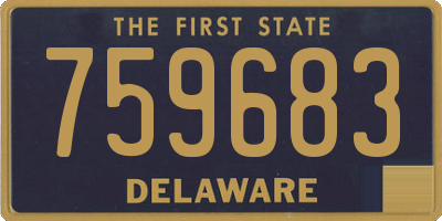 DE license plate 759683