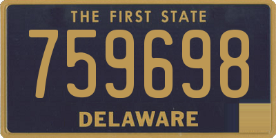 DE license plate 759698