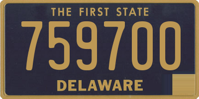 DE license plate 759700