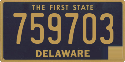 DE license plate 759703