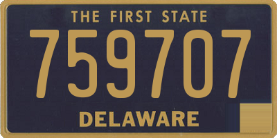 DE license plate 759707